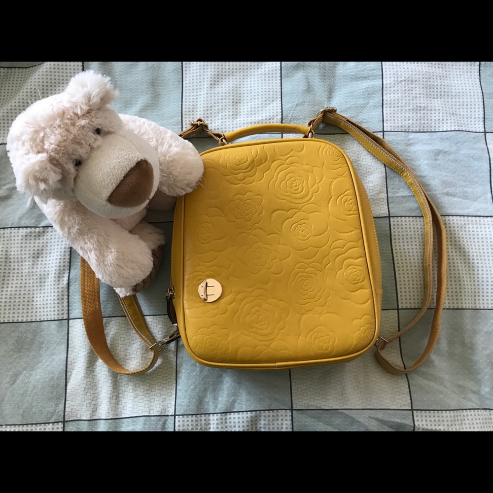 New Yellow Leather backpack